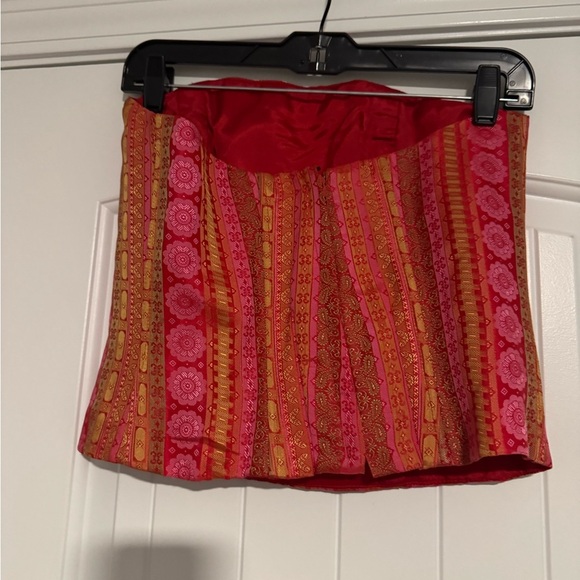 Jessica McClintock Pink and Red A-Line Skirt - Picture 4 of 8